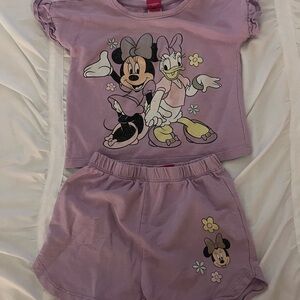 Disney Minnie and Daisy Purple Pajama Set for Kids